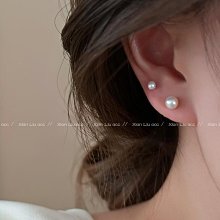 天然珍珠淡水珍珠耳環女 S925銀針前後戴不規則串珠耳環 複古耳釘 耳針 耳圈 氣質高級感垂吊耳環 韓版時尚造型耳飾品 歷史價格詳細信息