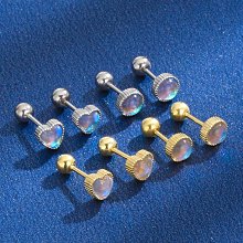 純銀s925耳環女原創設計幾何不規則鑲嵌鋯石小眾輕奢高級設計感潮 歷史價格詳細信息