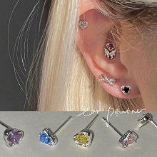 Ear Partner 簡約可愛時尚愛心耳環 易扣式S925銀針耳環女 Ins冷淡風輕奢高級感心形耳環 學生閨蜜耳扣耳飾 歷史價格詳細信息