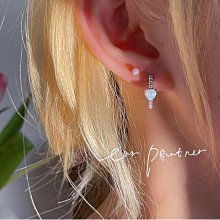 Ear Partner 簡約可愛時尚愛心耳環 易扣式S925銀針耳環女 Ins冷淡風輕奢高級感心形耳環 學生閨蜜耳扣耳飾 歷史價格詳細信息
