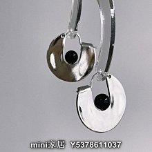 mini家居 歐根紗蝴蝶結不規則耳釘氣質簡約線條環繞網紗不對稱耳環bw 歷史價格詳細信息