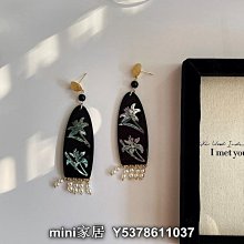 mini家居 新中式螺鈿貝殼鑲嵌亞克力檀木發簪盤發飾仿苗銀流蘇國風bw 歷史價格詳細信息