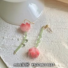 mini家居 夏日沁涼。日系雛菊花花耳釘樹脂透明金箔干花耳夾無耳洞女仿真bw 歷史價格詳細信息