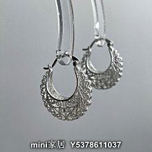 mini家居 空心形鏤空鍍白金耳環方圓臉天菜耳鉤直穿簡約冷淡風愛心耳圈百搭bw 歷史價格詳細信息