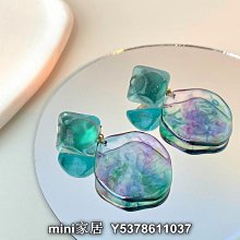 mini家居 奶藍茶花法式中古風耳環女個性夸張復古圓球耳墜百搭耳夾bw 歷史價格詳細信息