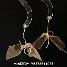 mini家居 歐根紗蝴蝶結不規則耳釘氣質簡約線條環繞網紗不對稱耳環bw 價格比較,價格查詢,歷史價格詳細信息
