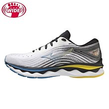 Mizuno 美津濃 男款 慢跑鞋 WAVE SKY 6 一般型 超寬楦 跑步 穩定 包覆 -藍- J1GC221153 歷史價格詳細信息