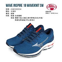 Mizuno Wave Inspire 18 [J1GC224504] 男 慢跑鞋 超寬楦 路跑 輕量 避震 支撐 黑白 歷史價格詳細信息