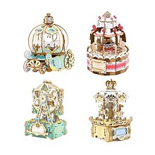 木質立體拼圖旋轉摩天輪音樂盒益智玩具手工拼裝創意禮物 歷史價格詳細信息