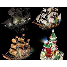 3d立體拼圖帶led燈光皇家勝利號黑珍珠號聖誕屋兒童拼裝玩具 歷史價格詳細信息