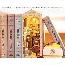 木質立體書立手工diy拼裝立體拼圖創意感應燈書擋書架裝飾擺件 歷史價格詳細信息