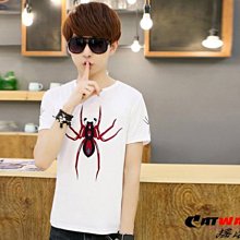 【 Catwalk's 搖滾の貓 】韓版手繪風爆拳狂鯊印花寬鬆舒適棉T ( 黑色、白色 ) 歷史價格詳細信息