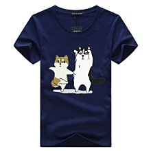 ＊ Catwalks 搖滾の貓 ＊ 韓版時尚款小蘑菇刺繡裝飾短袖襯衫 ( 深藍、酒紅、白色、黑色 ) S-XXL 歷史價格詳細信息