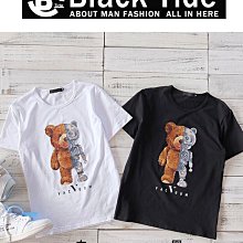 熱感變色熊短T，韓國製情侶款，涼感彈性佳，加大尺碼《101-22-BV391》［Black Tide黑潮] 歷史價格詳細信息