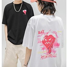 FINDSENSE X  男女情侶涂鴉字母愛心短袖T恤 歷史價格詳細信息