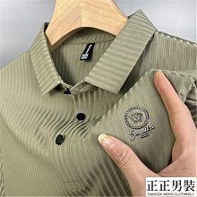 翻領短袖男 短袖POLO衫 速乾POLO衫 輕奢彈力冰絲polo衫男短袖夏韓版潮流時尚寬鬆冰感保羅衫上衣-22號穿搭 歷史價格詳細信息