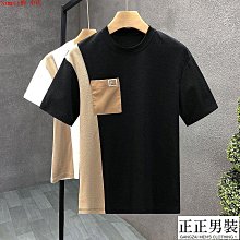拼色短袖T恤男士夏裝大尺碼顯瘦休閒短袖韓版上衣-正正男裝 歷史價格詳細信息