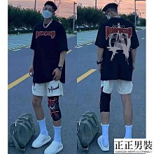 美式短袖t恤男裝國潮牌夏季港風學生寬松韓版上衣服體恤衫ins-正正男裝 歷史價格詳細信息