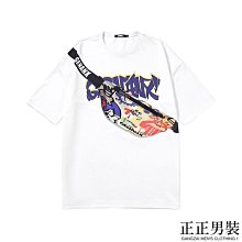 短袖T恤男夏季新款日系街頭潮流嘻哈原宿卡通動漫滿印花寬松情侶T-靚仔男裝 歷史價格詳細信息