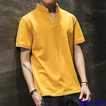 潮男短袖T恤 T恤男 潮流印花短袖T恤    韓版T恤男  百搭短袖時尚休閒in文藝修身男立領原宿流行新款純色T恤-正正男裝 歷史價格詳細信息