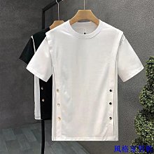 2024夏季新款潮男短袖T恤歐貨圓領休閒個性高級H家燙鑽短袖體恤男 KERC 歷史價格詳細信息