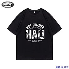 短袖男五分袖上衣T恤加肥加大尺碼胖子ins短袖寬鬆夏季港風情侶 歷史價格詳細信息