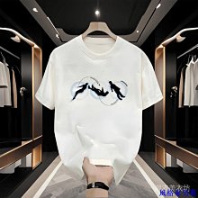男士純棉t恤短袖時尚寬鬆嘻哈t恤男士圓領t恤s-5xl男休閒圖案印花上衣【滿299元發貨】 歷史價格詳細信息