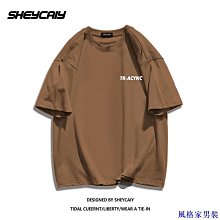 100%棉 t恤男 港風 夏裝新款 短袖T恤男 嘻哈國潮 寬鬆五分T恤衫短袖 chic潮牌五分袖 歷史價格詳細信息