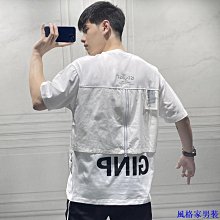 寬鬆短袖嘻哈七分ins大尺碼潮牌日系港風衣服夏季T恤潮流短袖男百搭 歷史價格詳細信息