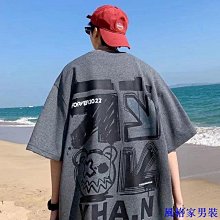 短袖男五分袖上衣T恤加肥加大尺碼胖子ins短袖寬鬆夏季港風情侶 歷史價格詳細信息