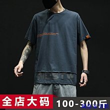 加肥加大男裝男士大碼寬松純棉t恤短袖男圓領印花上衣服男士潮流-時尚男裝 歷史價格詳細信息