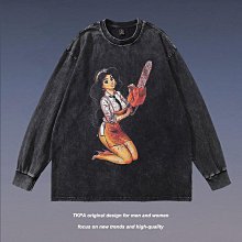 美式復古卡通印花衛衣女春秋新款設計感小眾長袖上衣-餘登米女裝 歷史價格詳細信息