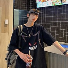 潮牌t恤男新款短袖夏季衣服上衣純棉寬鬆圓領體恤打底衫男潮男衣服男上衣男生衣服男裝 t恤男宽松短袖上衣 歷史價格詳細信息