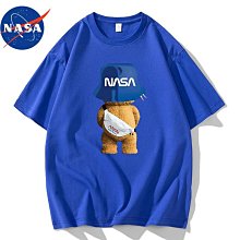 夏季NASA短袖T恤男士純棉圓領休閑體恤休閑卡通青年大碼潮牌印花T-靚仔男裝 歷史價格詳細信息