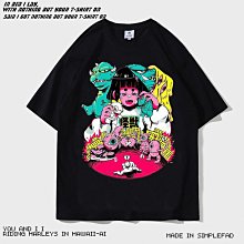 純棉T恤 休閑T恤 短袖T恤 短袖上衣 歐美潮牌街頭卡通嘻哈短袖T恤慵懶風卡哇伊男寬松ins潮流半袖上衣 CY016 歷史價格詳細信息