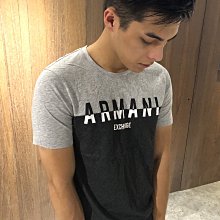 美國 Armani Exchange AIX 男款 短袖黑底銀字母T恤 size M 歷史價格詳細信息