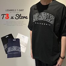 短T Los Angeles 雙色印花 潮流落肩短T【PC8271】oversize 情侶 街頭  青山Aoyama 歷史價格詳細信息