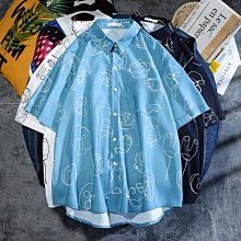 港風ins襯衫男短袖韓版純色工裝襯衣潮流夏季薄款五分半袖日系 歷史價格詳細信息