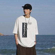男士嘻哈潮流美式t恤純棉短袖d寬鬆新潮港風印花百搭休閒運動上衣befoyi ZXH007 歷史價格詳細信息