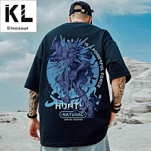 M-8XL 國潮街頭風 大尺碼短袖T恤男 卡通小惡魔印花男生衣服 休閒寬鬆落肩短t 加肥加大尺碼 五分袖上衣【滿299元發貨】 歷史價格詳細信息