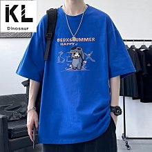 M-8xl 夏季短袖T恤後背塗鴉卡通印花T恤寬鬆兼容T恤柔軟面料學院短袖T恤 d男士T恤 歷史價格詳細信息