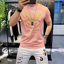 夏季新款短袖t恤男植絨棒球印花潮流圓領半袖打底衫上衣修身 歷史價格詳細信息