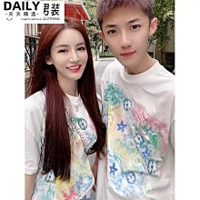 塗鴉短袖T恤男夏季日系大尺碼短袖寬鬆嘻哈短袖衣服潮牌體恤衫 歷史價格詳細信息