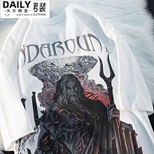 重磅t恤美式復古短袖t恤男夏季ins風潮流百搭大尺碼oversize寬鬆上衣男純棉T恤（滿599免運） 歷史價格詳細信息