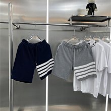 代購#ThomBrowne新品拼色翻領針織polo衫男女同款休閑時尚薄款短 歷史價格詳細信息