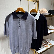 拼色翻領緊身男裝Polo衫T恤 男潮牌高級撞色新款男士短袖緊身有領-22號穿搭 歷史價格詳細信息