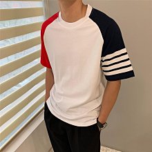 代購#ThomBrowne新品拼色翻領針織polo衫男女同款休閑時尚薄款短 歷史價格詳細信息