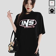 INSstudios 國潮牌情侶美式條紋麂皮絨短袖寬松休閑三條杠圓領T恤_佳美優品 歷史價格詳細信息