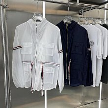 代購 熱銷#ThomBrowne紅白藍提花針織polo衫男女情侶休閑翻領修身保羅 歷史價格詳細信息