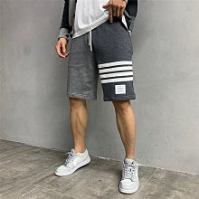 代購 熱銷#ThomBrowne純色休閑沙灘褲男女同款尼龍速干防風面料直筒五 歷史價格詳細信息